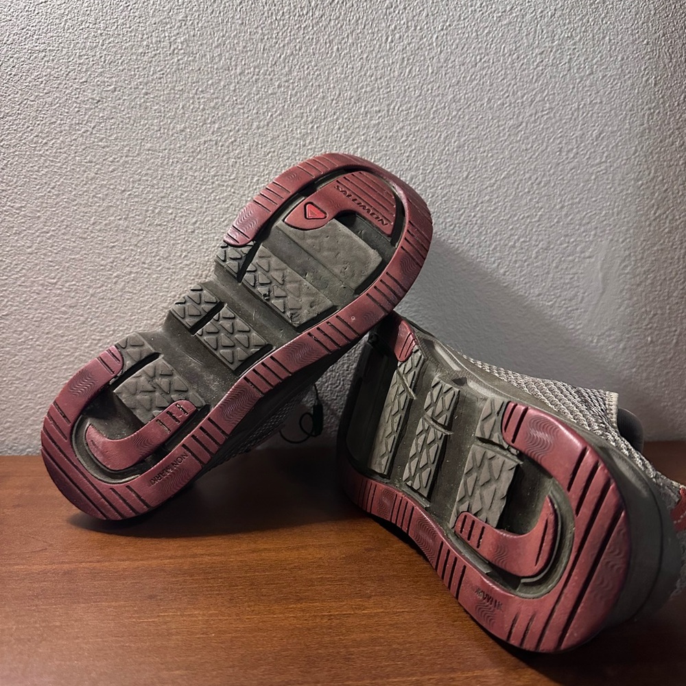 Salomon Brown and Red Outdoor Shoes - Picture 4 of 9